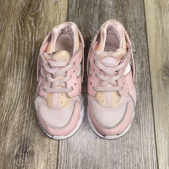 Nike Huarache Run Toddler Youth US Size 10C Prism Pink 859592-600 Sneaker Shoes - Picture 4 of 11